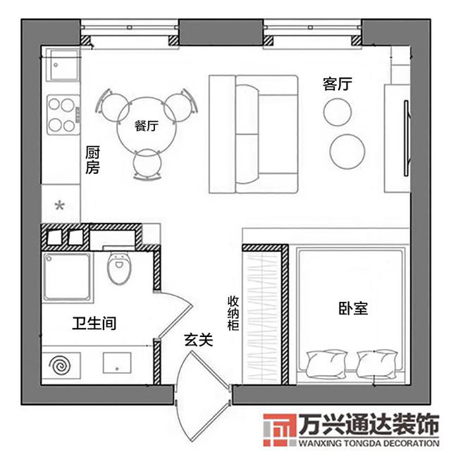 小戶型房裝修小戶型裝修60平米