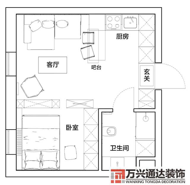 小戶型房裝修小戶型裝修60平米